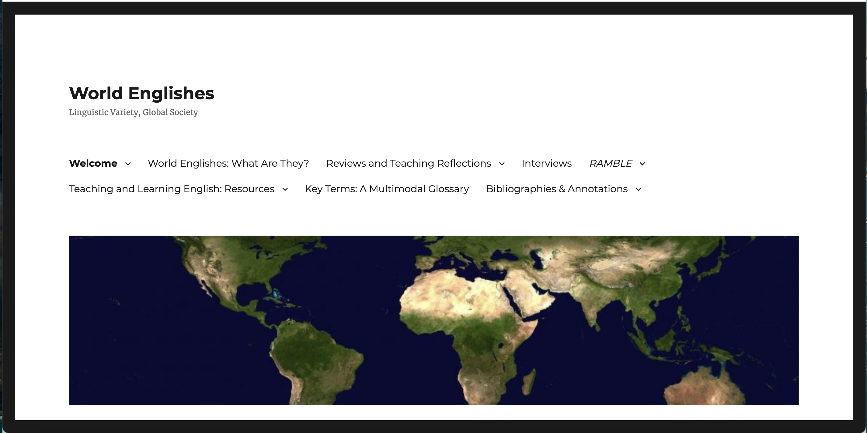 World Englishes Committee website screenshot