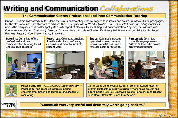 Poster About the Communication Center - Follow Link for Accessible Version